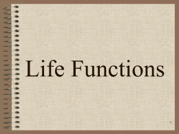Life Functions - duncanbiology