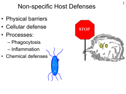 Non-specific Host Defenses