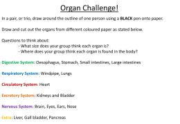 organ challenge - powerpoint - Curriculum for Excellence Science