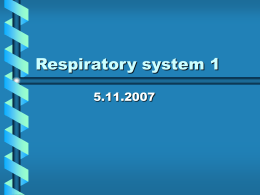 Respiratory system 1
