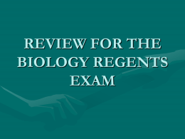 review for the biology regents exam
