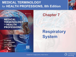 Diagnostic Procedures of Respiratory System