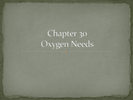 Chapter 28 Oxygen Needs