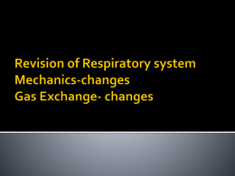 Revision of Respiratory system Mechanics