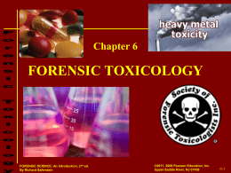 Toxicology Notes 2012