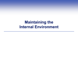 Maintaining the Internal Environment