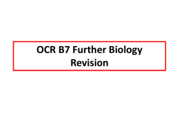 OCR B7 Further Biology Revision