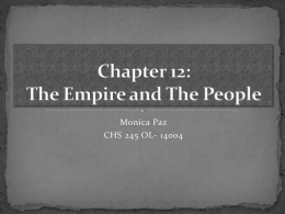 Chapter 12: The Empire and The People