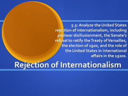 5.5 Rejection of Internationalismx