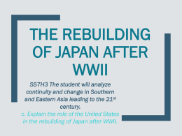 US Role in Rebuilding Japanx
