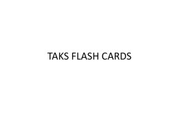 TAKS FLASH CARDS