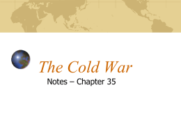 Cold War PowerPoint - North Penn School District