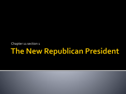 The New Republican President