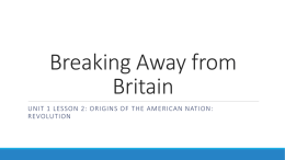 Breaking Away from Britain
