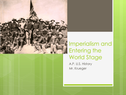 Imperialism and Entering the World Stage
