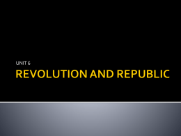REVOLUTION AND REPUBLIC