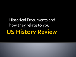 Historic Documents Review PowerPoint
