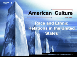 Race and Ethnic Relations in the United States