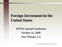 Foreign Investment in the United States
