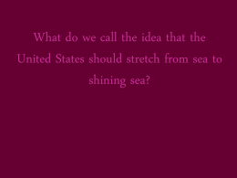 What do we call the idea that the United States should