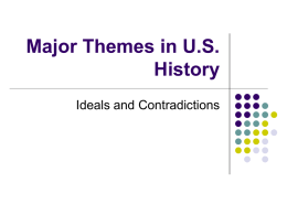 Major Themes in U.S. History