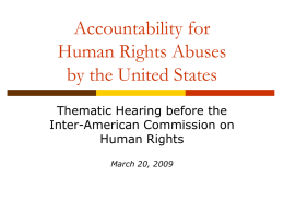 Accountability for Human Rights Abuses by the United States