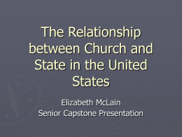 The Relationship between Church and State in the