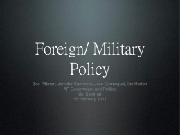 Foreign/ Military Policy