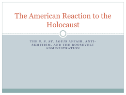 The American Reaction to the Holocaust