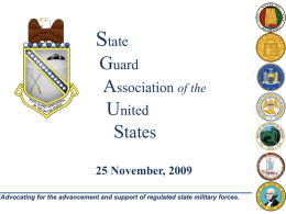SGAUS Overview Brief - State Guard Association of the