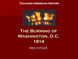 THE BURNING OF WASHINGTON 1814