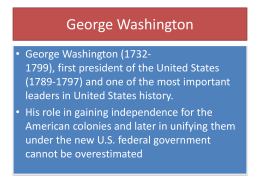 George Washington - Teachers in Charge