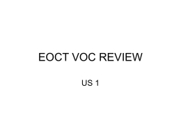 EOCT VOC REVIEW