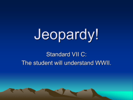 Jeopardy! - Branson High School
