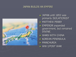JAPAN BUILDS AN EMPIRE - DuBois Area School District