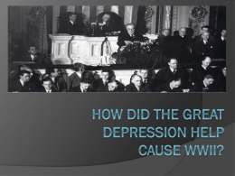 How did the Great Depression help cause WWII?