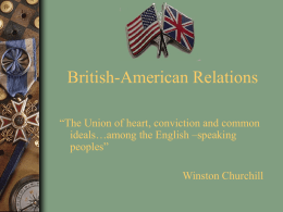 Roots of American-British Co-operation