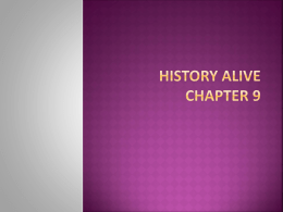 History Alive Chapter 9