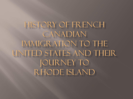 A History of French-Canadians in Rhode Island