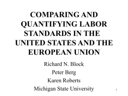 Labor Standards at the EU Level and US National Level