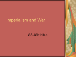 Imperialism and War