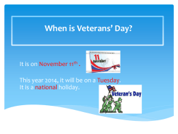 When is Veterans Day?