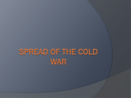 Spread of The cold War
