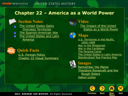 America as a World Power Section Notes The United States Gains