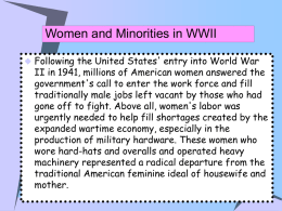 WWII Women and Minorities