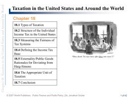 Chapter 18 Taxation in the United States and Around the World