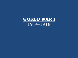 world war i - Biloxi Public Schools