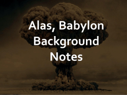 Alas Babylon Powerpoint