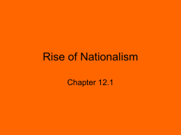 american history 11.3 rise of nationalism notes