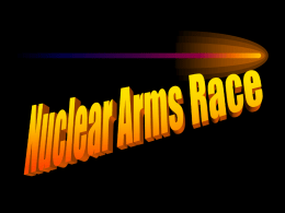Events Leading to the Space and Nuclear Arms Race